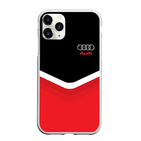 Чехол для iPhone 11 Pro матовый с принтом Audi Black & Red в Белгороде, Силикон |  | audi | ауди | кольца | красный | машина | черный