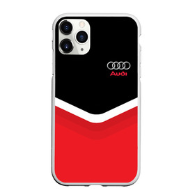 Чехол для iPhone 11 Pro Max матовый с принтом Audi Black & Red в Белгороде, Силикон |  | audi | ауди | кольца | красный | машина | черный