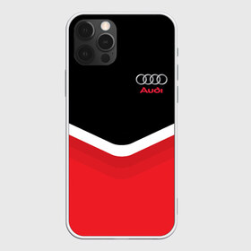 Чехол для iPhone 12 Pro Max с принтом Audi Black & Red в Белгороде, Силикон |  | Тематика изображения на принте: audi | ауди | кольца | красный | машина | черный