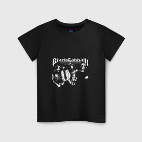 Детская футболка хлопок с принтом Группа Black Sabbath в Белгороде, 100% хлопок | круглый вырез горловины, полуприлегающий силуэт, длина до линии бедер | black sabbath | билл уорд | блек | блэк | гизер батлер | озборн | оззи | ози | осборн | сабат | сабатаж | сабатх | тони айомми