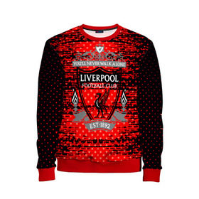 Детский свитшот 3D с принтом Liverpool sport uniform в Белгороде, 100% полиэстер | свободная посадка, прямой крой, мягкая тканевая резинка на рукавах и понизу свитшота | Тематика изображения на принте: football | soccer | ливерпуль