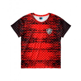 Детская футболка 3D с принтом FLUMINENSE sport uniform в Белгороде, 100% гипоаллергенный полиэфир | прямой крой, круглый вырез горловины, длина до линии бедер, чуть спущенное плечо, ткань немного тянется | football | soccer