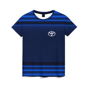 Женская футболка 3D с принтом Toyota ultra collection в Белгороде, 100% полиэфир ( синтетическое хлопкоподобное полотно) | прямой крой, круглый вырез горловины, длина до линии бедер | 