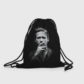 Рюкзак-мешок 3D с принтом Ryan Gosling в Белгороде, 100% полиэстер | плотность ткани — 200 г/м2, размер — 35 х 45 см; лямки — толстые шнурки, застежка на шнуровке, без карманов и подкладки | ryan gosling | актер | райан гослинг
