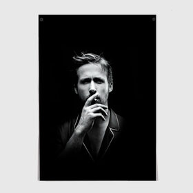 Постер с принтом Ryan Gosling в Белгороде, 100% бумага
 | бумага, плотность 150 мг. Матовая, но за счет высокого коэффициента гладкости имеет небольшой блеск и дает на свету блики, но в отличии от глянцевой бумаги не покрыта лаком | ryan gosling | актер | райан гослинг