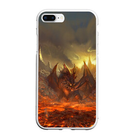 Чехол для iPhone 7Plus/8 Plus матовый с принтом Fire Dragon в Белгороде, Силикон | Область печати: задняя сторона чехла, без боковых панелей | goddess of destruction | line age | line age ii | lineage ii | линейка