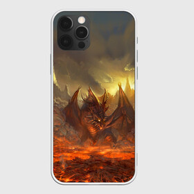 Чехол для iPhone 12 Pro с принтом Fire Dragon в Белгороде, силикон | область печати: задняя сторона чехла, без боковых панелей | Тематика изображения на принте: goddess of destruction | line age | line age ii | lineage ii | линейка