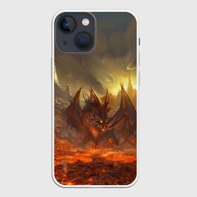 Чехол для iPhone 13 mini с принтом Fire Dragon в Белгороде,  |  | Тематика изображения на принте: goddess of destruction | line age | line age ii | lineage ii | линейка