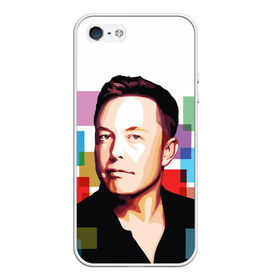 Чехол для iPhone 5/5S матовый с принтом Илон Маск в Белгороде, Силикон | Область печати: задняя сторона чехла, без боковых панелей | elon musk | тесла