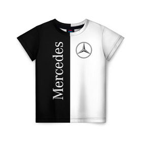 Детская футболка 3D с принтом Mercedes в Белгороде, 100% гипоаллергенный полиэфир | прямой крой, круглый вырез горловины, длина до линии бедер, чуть спущенное плечо, ткань немного тянется | Тематика изображения на принте: benz | mercedes | авто | автомобиль | бенз | мерседес