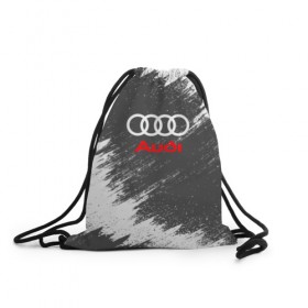 Рюкзак-мешок 3D с принтом Audi в Белгороде, 100% полиэстер | плотность ткани — 200 г/м2, размер — 35 х 45 см; лямки — толстые шнурки, застежка на шнуровке, без карманов и подкладки | audi | auto | car | race | авто | ауди | гонки | краска | краски | марка | машина