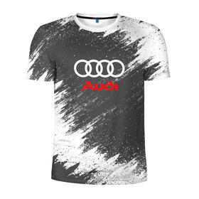 Мужская футболка 3D спортивная с принтом Audi в Белгороде, 100% полиэстер с улучшенными характеристиками | приталенный силуэт, круглая горловина, широкие плечи, сужается к линии бедра | audi | auto | car | race | авто | ауди | гонки | краска | краски | марка | машина
