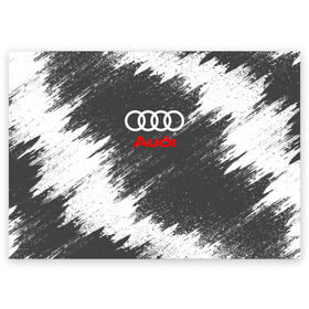 Поздравительная открытка с принтом Audi в Белгороде, 100% бумага | плотность бумаги 280 г/м2, матовая, на обратной стороне линовка и место для марки
 | audi | auto | car | race | авто | ауди | гонки | краска | краски | марка | машина