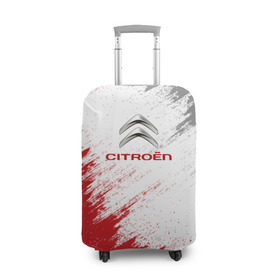 Чехол для чемодана 3D с принтом Citroen в Белгороде, 86% полиэфир, 14% спандекс | двустороннее нанесение принта, прорези для ручек и колес | auto | car | citroen | race | авто | гонки | краска | краски | марка | машина | ситроен