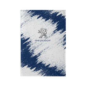 Обложка для паспорта матовая кожа с принтом Peugeot в Белгороде, натуральная матовая кожа | размер 19,3 х 13,7 см; прозрачные пластиковые крепления | Тематика изображения на принте: auto | car | peugeot | race | авто | гонки | краска | краски | марка | машина | пежо