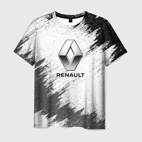 Мужская футболка 3D с принтом Renault в Белгороде, 100% полиэфир | прямой крой, круглый вырез горловины, длина до линии бедер | Тематика изображения на принте: auto | car | race | renault | авто | гонки | краска | краски | марка | машина | рено