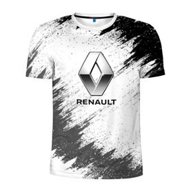 Мужская футболка 3D спортивная с принтом Renault в Белгороде, 100% полиэстер с улучшенными характеристиками | приталенный силуэт, круглая горловина, широкие плечи, сужается к линии бедра | auto | car | race | renault | авто | гонки | краска | краски | марка | машина | рено
