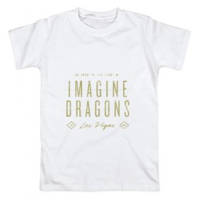 Мужская футболка хлопок с принтом Imagine Dragons в Белгороде, 100% хлопок | прямой крой, круглый вырез горловины, длина до линии бедер, слегка спущенное плечо. | dragons | imagine | бэн макки | драгонс | дэн платцман | дэн рейнольдс | имеджин | уэйн сермон