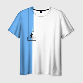 Мужская футболка 3D с принтом Маляр в Белгороде, 100% полиэфир | прямой крой, круглый вырез горловины, длина до линии бедер | Тематика изображения на принте: маляр