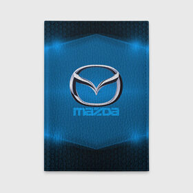 Обложка для автодокументов с принтом Mazda SPORT в Белгороде, натуральная кожа |  размер 19,9*13 см; внутри 4 больших “конверта” для документов и один маленький отдел — туда идеально встанут права | 