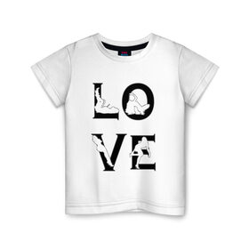 Детская футболка хлопок с принтом Love-models в Белгороде, 100% хлопок | круглый вырез горловины, полуприлегающий силуэт, длина до линии бедер | 