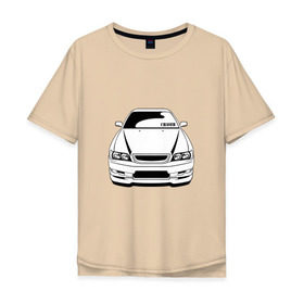 Мужская футболка хлопок Oversize с принтом Toyota Chaser в Белгороде, 100% хлопок | свободный крой, круглый ворот, “спинка” длиннее передней части | chaser | jdm | tourer v | toyota