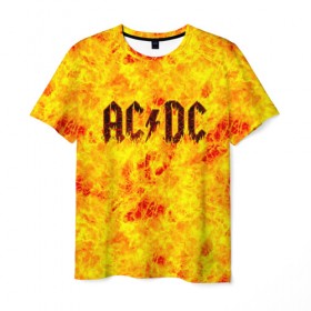 Мужская футболка 3D с принтом AC/DC Hell-Fire в Белгороде, 100% полиэфир | прямой крой, круглый вырез горловины, длина до линии бедер | ac dc | acdc | fire | hard rock | rock | асдс | рок | эй си ди си