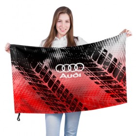 Флаг 3D с принтом Audi sport auto motors в Белгороде, 100% полиэстер | плотность ткани — 95 г/м2, размер — 67 х 109 см. Принт наносится с одной стороны | audi | auto | automobile | car | carbon | machine | motor | motor car | sport car | автомашина | ауди | бренд | легковой автомобиль | марка | спортивный автомобиль | тачка