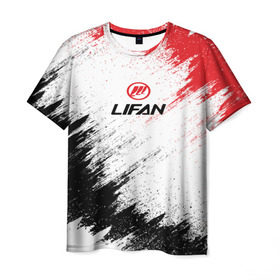 Мужская футболка 3D с принтом LIFAN в Белгороде, 100% полиэфир | прямой крой, круглый вырез горловины, длина до линии бедер | auto | car | lifan | race | авто | гонки | краска | краски | лифан | марка | машина