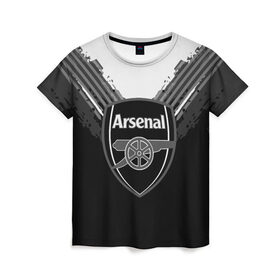 Женская футболка 3D с принтом Arsenal abstract original в Белгороде, 100% полиэфир ( синтетическое хлопкоподобное полотно) | прямой крой, круглый вырез горловины, длина до линии бедер | football | soccer | арсенал