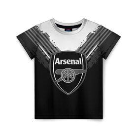 Детская футболка 3D с принтом Arsenal abstract original в Белгороде, 100% гипоаллергенный полиэфир | прямой крой, круглый вырез горловины, длина до линии бедер, чуть спущенное плечо, ткань немного тянется | football | soccer | арсенал