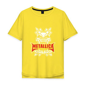 Мужская футболка хлопок Oversize с принтом Metallica, death magnetic в Белгороде, 100% хлопок | свободный крой, круглый ворот, “спинка” длиннее передней части | Тематика изображения на принте: m | metallica | группа | джеймс хэтфилд | кирк хэмметт | ларс ульрих | метал | металика | металлика | миталика | музыка | роберт трухильо | рок | трэш | трэшметал | хард | хардрок | хеви | хевиметал