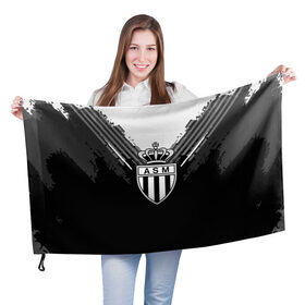Флаг 3D с принтом Monaco abstract original в Белгороде, 100% полиэстер | плотность ткани — 95 г/м2, размер — 67 х 109 см. Принт наносится с одной стороны | football | soccer | монако