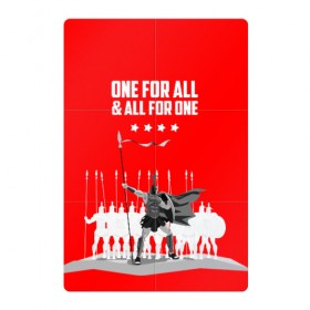 Магнитный плакат 2Х3 с принтом One for all & all for one! в Белгороде, Полимерный материал с магнитным слоем | 6 деталей размером 9*9 см | fcsm | football | sp | мясные | футбольный клуб