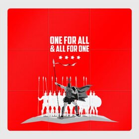 Магнитный плакат 3Х3 с принтом One for all & all for one! в Белгороде, Полимерный материал с магнитным слоем | 9 деталей размером 9*9 см | fcsm | football | sp | мясные | футбольный клуб