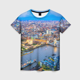 Женская футболка 3D с принтом Лондон в Белгороде, 100% полиэфир ( синтетическое хлопкоподобное полотно) | прямой крой, круглый вырез горловины, длина до линии бедер | england | london | англия | великобритания | город | европа | королевство | лондон | мегаполис | путешествие | столица | туризм