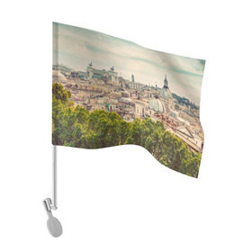 Флаг для автомобиля с принтом Рим в Белгороде, 100% полиэстер | Размер: 30*21 см | italy | rome | архитектура | европа | история | италия | отдых | отпуск | приключение | путешествие | рим | экскурсия