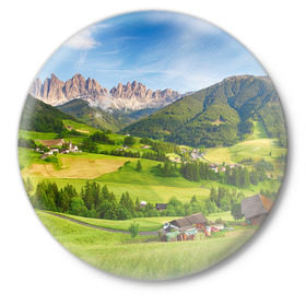 Значок с принтом Альпы в Белгороде,  металл | круглая форма, металлическая застежка в виде булавки | австрия | альпы | германия | горный хребет | горы | италия | красота | лес | лихтенштейн | луг | пейзаж | природа | простор | раздолье | словения | франция | швейцария