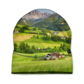 Шапка 3D с принтом Альпы в Белгороде, 100% полиэстер | универсальный размер, печать по всей поверхности изделия | австрия | альпы | германия | горный хребет | горы | италия | красота | лес | лихтенштейн | луг | пейзаж | природа | простор | раздолье | словения | франция | швейцария