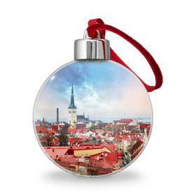 Ёлочный шар с принтом Таллин (Эстония) в Белгороде, Пластик | Диаметр: 77 мм | estonia | tallin | город | европа | путешествие | таллин | туризм | эстония