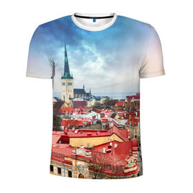 Мужская футболка 3D спортивная с принтом Таллин (Эстония) в Белгороде, 100% полиэстер с улучшенными характеристиками | приталенный силуэт, круглая горловина, широкие плечи, сужается к линии бедра | estonia | tallin | город | европа | путешествие | таллин | туризм | эстония
