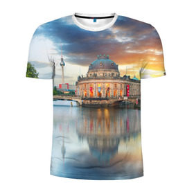 Мужская футболка 3D спортивная с принтом Берлин (Германия) в Белгороде, 100% полиэстер с улучшенными характеристиками | приталенный силуэт, круглая горловина, широкие плечи, сужается к линии бедра | germany | берлин | германия | путешествие