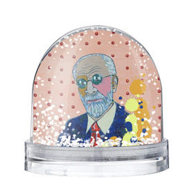 Снежный шар с принтом Зигмунд Фрейд в Белгороде, Пластик | Изображение внутри шара печатается на глянцевой фотобумаге с двух сторон | Тематика изображения на принте: 