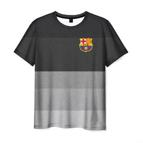 Мужская футболка 3D с принтом Барселона в Белгороде, 100% полиэфир | прямой крой, круглый вырез горловины, длина до линии бедер | barca | barcelona | barsa | barselona | espaniol | fcb | forca | ispania | la liga | барса | полосатая | форза | форма