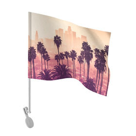 Флаг для автомобиля с принтом Los Angeles в Белгороде, 100% полиэстер | Размер: 30*21 см | california | la | los angeles | usa | америка | город ангелов | калифорния | лос анджелес | океан | отдых | отпуск | пальмы | путешествие | спорт | столица | сша | туризм | фитнес | штаты