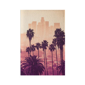 Обложка для паспорта матовая кожа с принтом Los Angeles в Белгороде, натуральная матовая кожа | размер 19,3 х 13,7 см; прозрачные пластиковые крепления | california | la | los angeles | usa | америка | город ангелов | калифорния | лос анджелес | океан | отдых | отпуск | пальмы | путешествие | спорт | столица | сша | туризм | фитнес | штаты