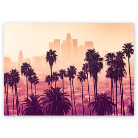 Поздравительная открытка с принтом Los Angeles в Белгороде, 100% бумага | плотность бумаги 280 г/м2, матовая, на обратной стороне линовка и место для марки
 | california | la | los angeles | usa | америка | город ангелов | калифорния | лос анджелес | океан | отдых | отпуск | пальмы | путешествие | спорт | столица | сша | туризм | фитнес | штаты