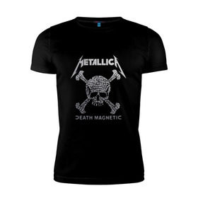 Мужская футболка премиум с принтом Metallica, death magnetic в Белгороде, 92% хлопок, 8% лайкра | приталенный силуэт, круглый вырез ворота, длина до линии бедра, короткий рукав | Тематика изображения на принте: metallica | джеймс хэтфилд | кирк хэмметт | ларс ульрих | металлика | роберт трухильо | рок группа
