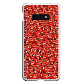 Чехол для Samsung S10E с принтом Угандийские Наклзы в Белгороде, Силикон | Область печати: задняя сторона чехла, без боковых панелей | sonic | ехидна | красный | мем | паттерн | персонаж | соник | толпа