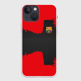 Чехол для iPhone 13 mini с принтом BARCELONA SPORT RED в Белгороде,  |  | Тематика изображения на принте: football | soccer | барселона